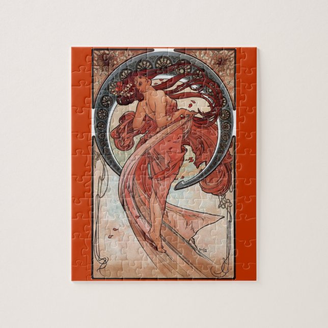 Puzzle art déco de danse de mucha (Vertical)