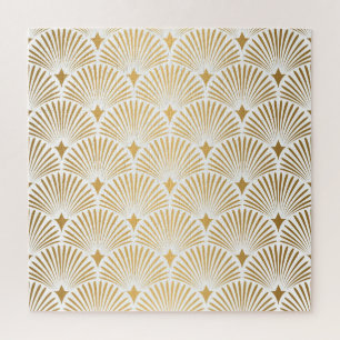 Puzzle Art Déco : Elégance Gold-White.