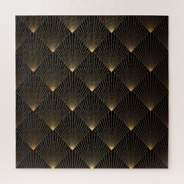 Puzzle Art Déco : L'élégance de l'or noir. (Vertical)