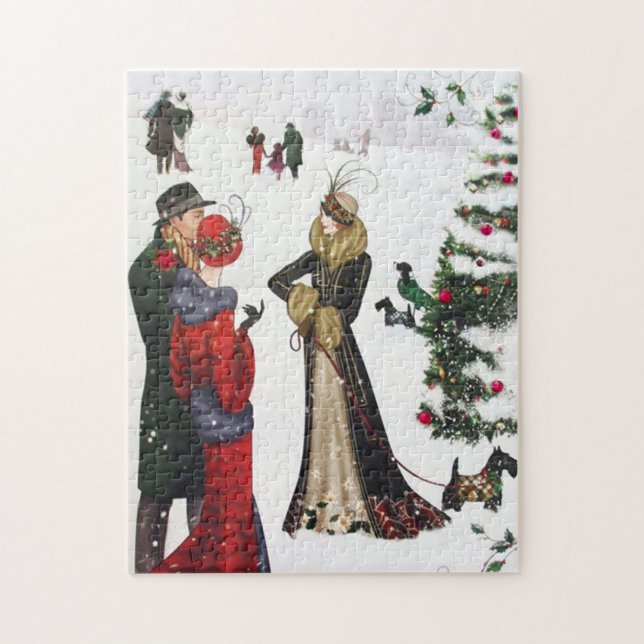 Puzzle Art déco rétro vintages Noël (Vertical)