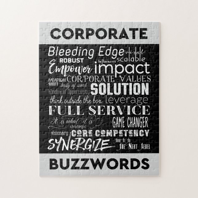 Puzzle Art d'entreprise de typographie de jargon (Vertical)