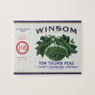 Puzzle Art d'étiquette de canette de légumes vintage, poi