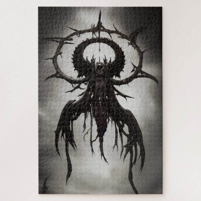 Puzzle Art d'horreur gothique foncé : Omen foncé (Vertical)