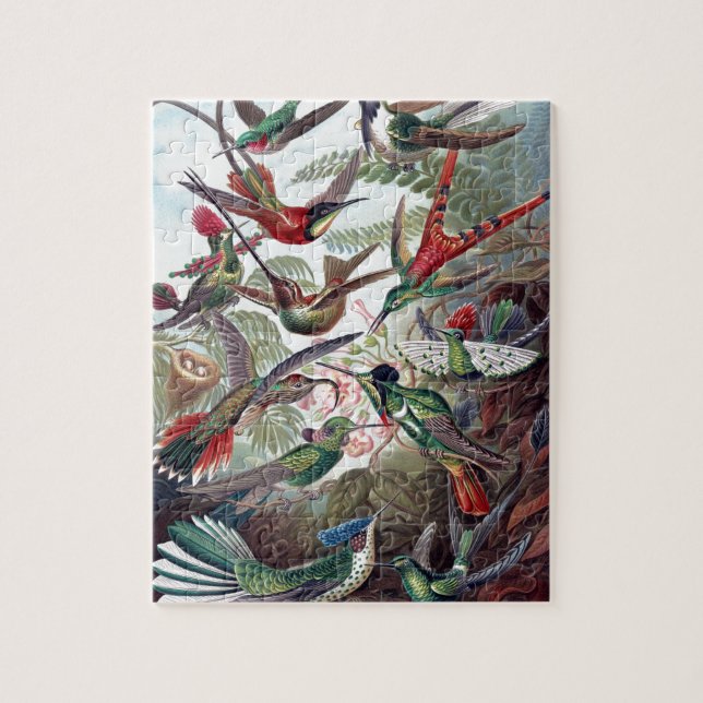 Puzzle Art d'illustrer un vieux livre d'oiseaux de brouss (Vertical)