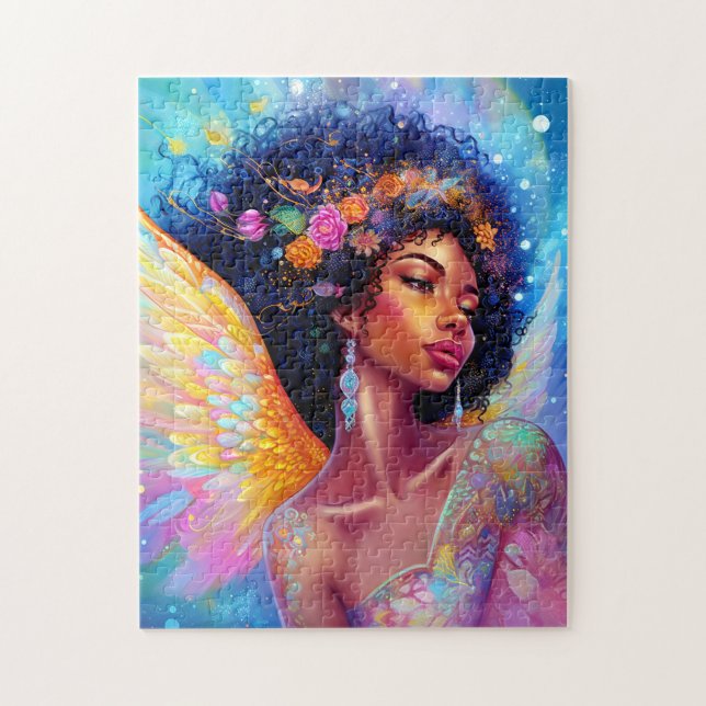 Puzzle Art d'Imaginaire de la dame Ange d'Afrique américa (Vertical)