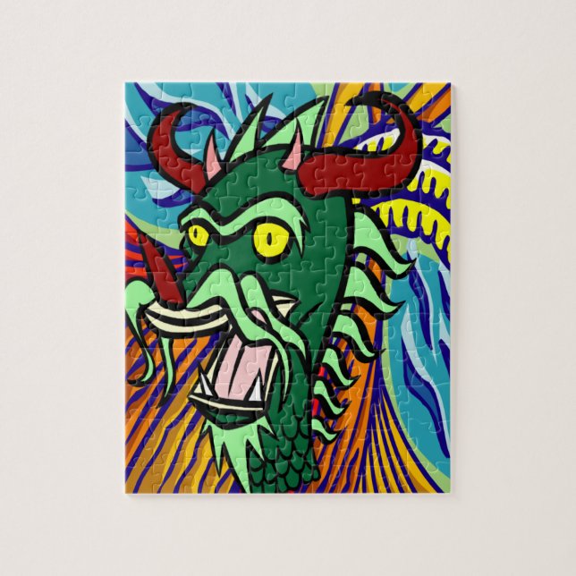 Puzzle Art Dragon Coloré (Vertical)
