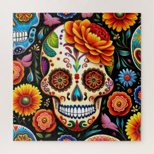 Puzzle Art du crâne sucre