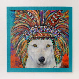 Puzzle Art du Loup Blanc