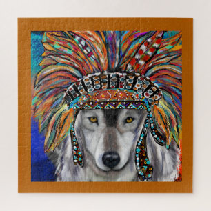 Puzzle Art du Loup Gris