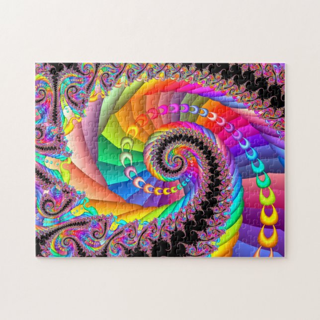 Puzzle Art en spirale de fractale de torsion (Horizontal)