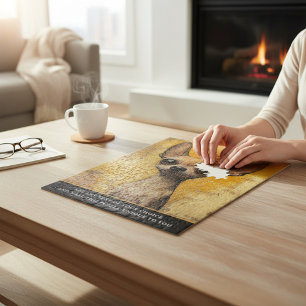 Puzzle Art expressif de Chihuahua jaune texturé