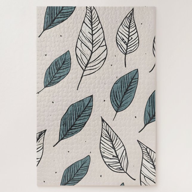Puzzle Art feuille Boho (Vertical)