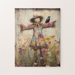 Puzzle Art folklorique coloré avec Fleur sauvage