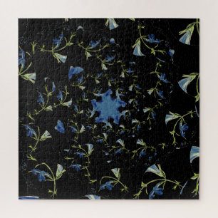 Puzzle Art fractal bleu et noir Sage