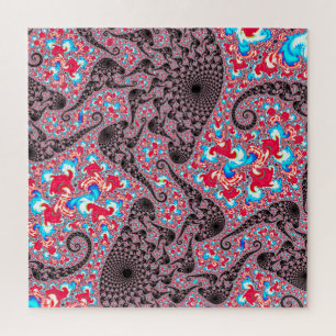 Puzzle Art fractal en spirale trippy groovy bohème hippie
