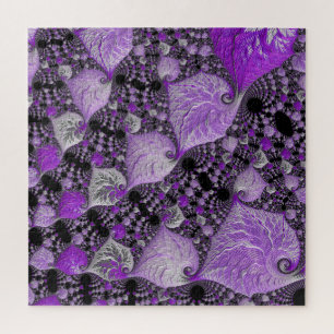 Puzzle Art fractal monochrome violet
