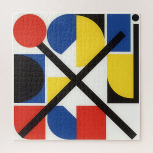 Puzzle Art géométrique Bauhaus Suprématiste audacieux