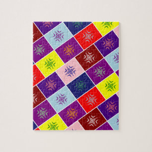 Puzzle Art géométrique multicolore