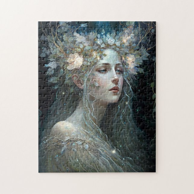 Puzzle Art Imaginaire de déesse d'argent (Vertical)