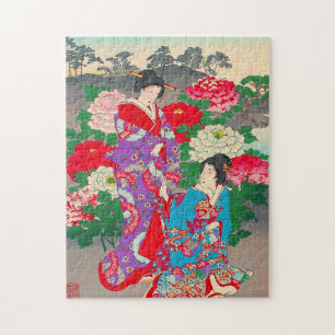 Puzzle Art japonais - deux femmes parlant dans la