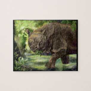 Puzzle Art Javan Rhino