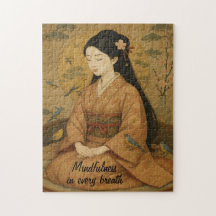 Art méditation zen Mindfulness Yoga Brown Custom