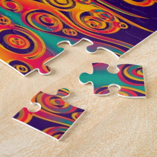 Puzzle Art Motif tatouage - flammes & cercles