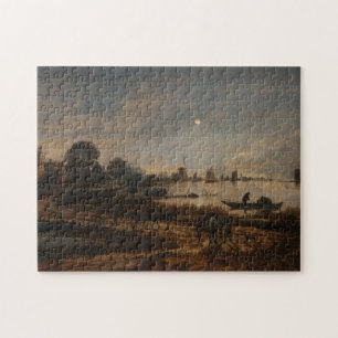 Puzzle art Neer de paysage de rivière