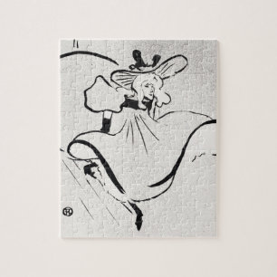 Puzzle Art noir et blanc Jane Avril par Toulouse Lautrec