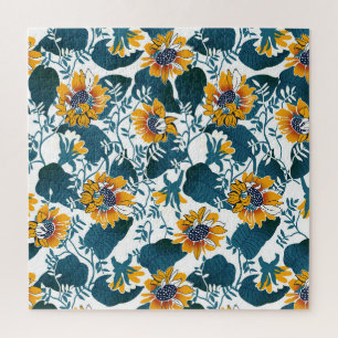 Puzzle Art Nouveau, motifs floraux.