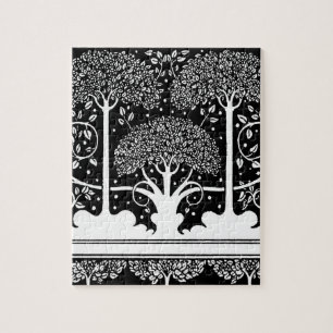 Puzzle Art Nouveau Tree Beardsley Motif