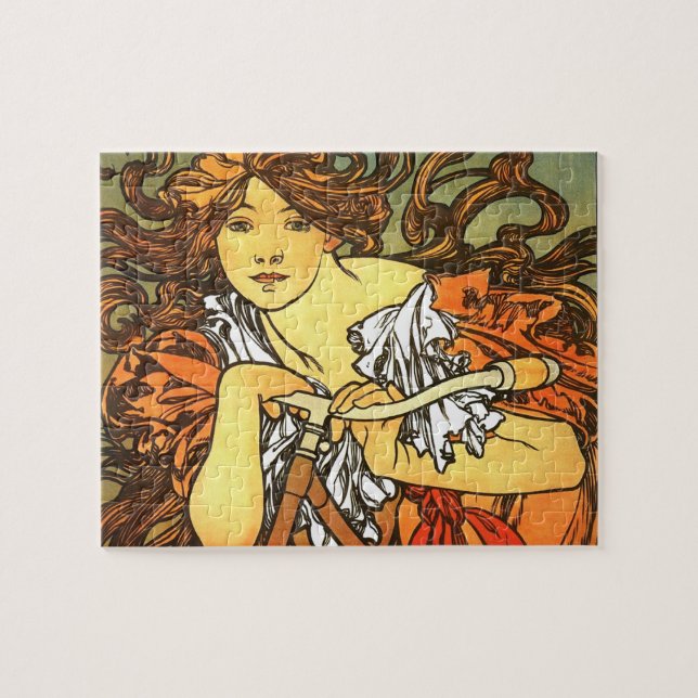 Puzzle Art Nouveau Vélo Mucha Art (Horizontal)