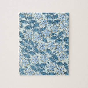 Puzzle Art Nouveau vintage fleurs de pervenche dans un ja