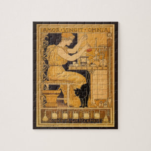Puzzle Art Nouveau vintage, l'amour conquiert tous les sc