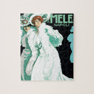 Puzzle Art Nouveau vintage, mode italienne, femmes élégan