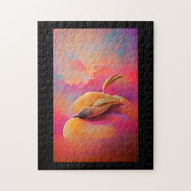 Puzzle Art numérique abstrait de pêche à la mangue (Vertical)