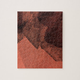 Puzzle Art numérique abstrait de pinceau jaune rouge