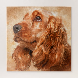 Puzzle Art numérique anglais de chien de cocker