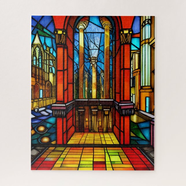 Puzzle Art numérique de l'abbaye de Stainverre (Vertical)