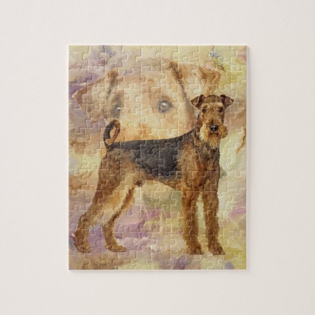 Puzzle Art numérique de médias mélangés de terriers (Vertical)