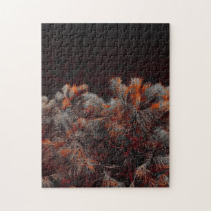Puzzle Art numérique de pin avec taches de couleur orange