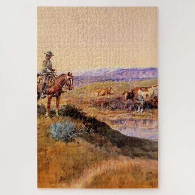 Puzzle Art occidental de Charles M Russell (Vertical)