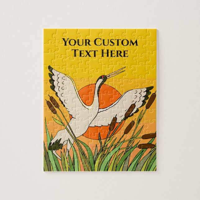 Puzzle Art ornithologique coloré avec des chatons et ciel (Vertical)