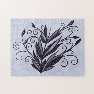 Puzzle Art Plante gothique - Flore noire et violette