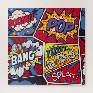 Puzzle Art pop rétro, motif de la bande dessinée.