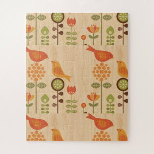 Puzzle Art populaire d'oiseau d'automne