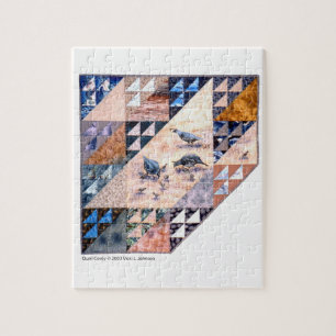 puzzle - art quilt Quail Covey