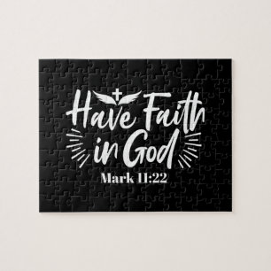 Puzzle Art Religieux : Ayez foi en Dieu Conception des Éc