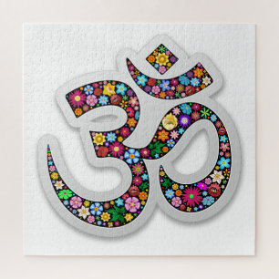 Puzzle Art symbolique floral Namaste