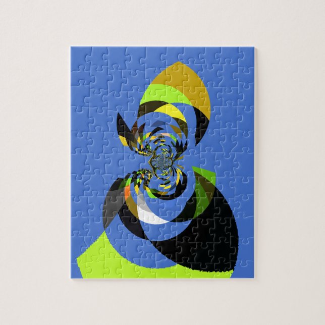 Puzzle Art Vector Design pour femme africaine Imprimer (Vertical)